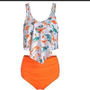 two piece dinosaurs swimsuit
